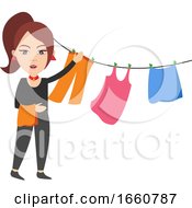 Poster, Art Print Of Woman Spread Clothing