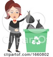 Poster, Art Print Of Woman Taking Out Trash