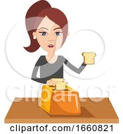 Poster, Art Print Of Woman Making Toast
