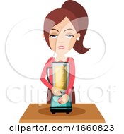 Poster, Art Print Of Woman Making Natural Juice