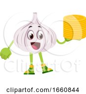 Poster, Art Print Of Garlic With Coins