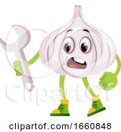 Poster, Art Print Of Garlic Holding Wrench