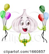 Poster, Art Print Of Garlic With Balloons