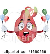 Poster, Art Print Of Dragon Fruit With Balloons