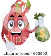 Poster, Art Print Of Dragon Fruit With Money