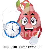 Poster, Art Print Of Dragon Fruit With Clock