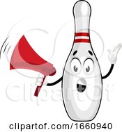Bowling Pin With Megaphone