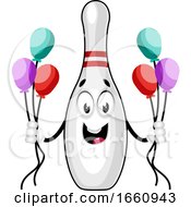 Poster, Art Print Of Bowling Pin With Balloons