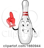 Bowling Pin With Red Glove