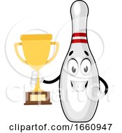 Poster, Art Print Of Bowling With Trophy