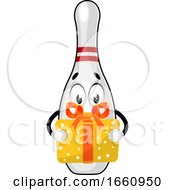Poster, Art Print Of Bowling Pin With Birthday Present