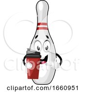 Poster, Art Print Of Bowling Pin With Thermos