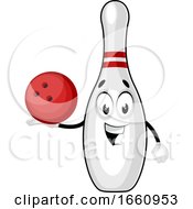 Poster, Art Print Of Bowling Pin With Bowling Ball