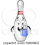 Poster, Art Print Of Bowling Pin With Coffee