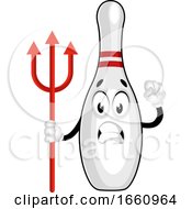 Poster, Art Print Of Bowling Pin With Devil Spear