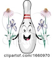 Poster, Art Print Of Bowling Pin With Flowers