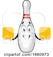 Poster, Art Print Of Bowling Pin With Coins