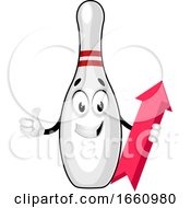 Poster, Art Print Of Bowling Pin With Arrow