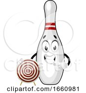 Poster, Art Print Of Bowling Pin With Target