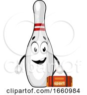 Poster, Art Print Of Bowling Pin With Sport Bag