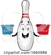 Bowling Pin With Sale Box