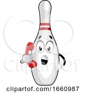 Poster, Art Print Of Bowling Pin On Telephone