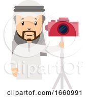 Poster, Art Print Of Arab With Camera