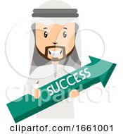 Poster, Art Print Of Arab Holding Success Arrow