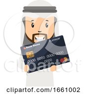 Poster, Art Print Of Arab Holding Credit Card