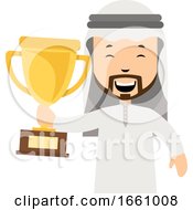 Arab With Trophy