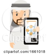 Poster, Art Print Of Arab With Cellphone
