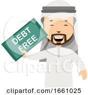 Poster, Art Print Of Arab Is Debt Free