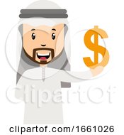 Poster, Art Print Of Arab With Dollar Sign