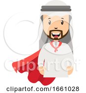 Poster, Art Print Of Arab With Red Cape