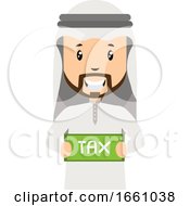 Poster, Art Print Of Arab With Tax Sign