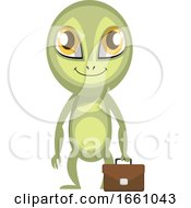 Poster, Art Print Of Alien With Suitcase