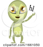 Poster, Art Print Of Alien Saying Hi