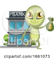 Poster, Art Print Of Alien At The Bank