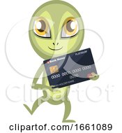 Poster, Art Print Of Alien Holding Credit Card