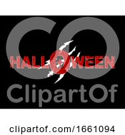 Poster, Art Print Of Halloween Decorative Text Over Black Background