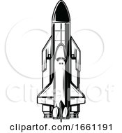 Poster, Art Print Of Black And White Rocket