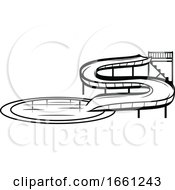 Poster, Art Print Of Black And White Water Park Design