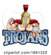 Poster, Art Print Of Trojan Spartan Golf Sports Mascot