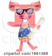 Poster, Art Print Of Pig With Plans