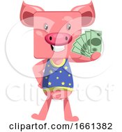 Poster, Art Print Of Pig With Money