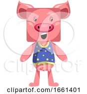 Poster, Art Print Of Pig Standing Still