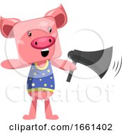 Poster, Art Print Of Pig With Megaphone