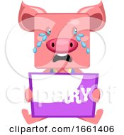 Poster, Art Print Of Pig With Sorry Sign