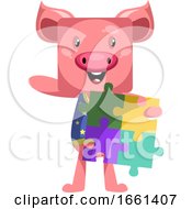 Pig Holding Puzzle by Morphart Creations