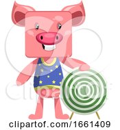 Poster, Art Print Of Pig With Target